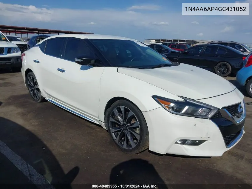 2016 Nissan Maxima 3.5 Sr VIN: 1N4AA6AP4GC431052 Lot: 40489955