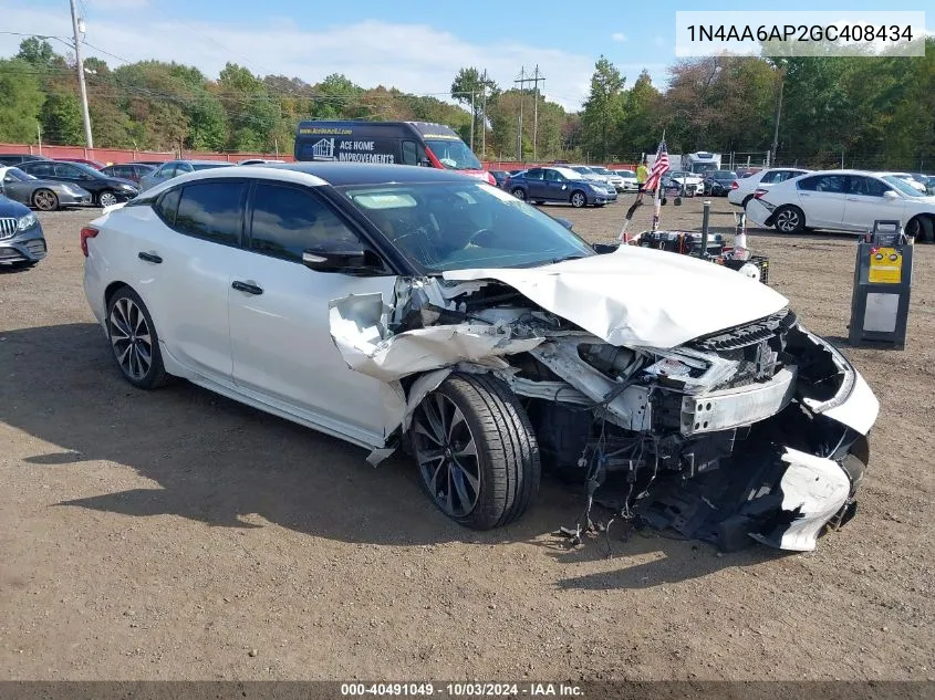 2016 Nissan Maxima 3.5 Sr VIN: 1N4AA6AP2GC408434 Lot: 40491049