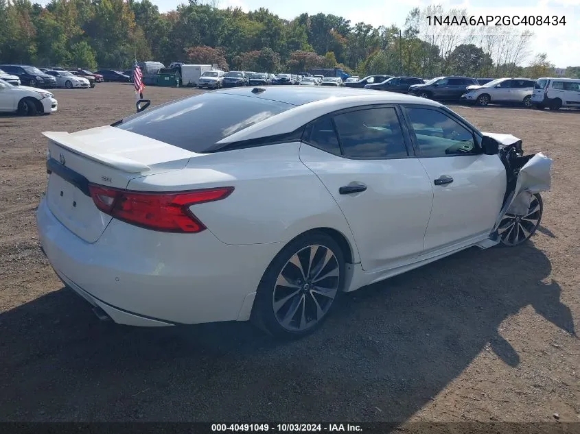 1N4AA6AP2GC408434 2016 Nissan Maxima 3.5 Sr