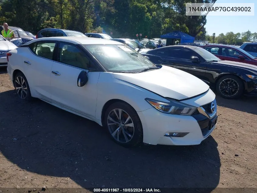 1N4AA6AP7GC439002 2016 Nissan Maxima 3.5 Sv