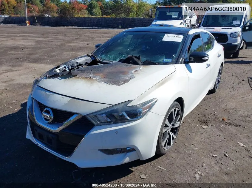 2016 Nissan Maxima 3.5 Sl VIN: 1N4AA6AP6GC380010 Lot: 40524280