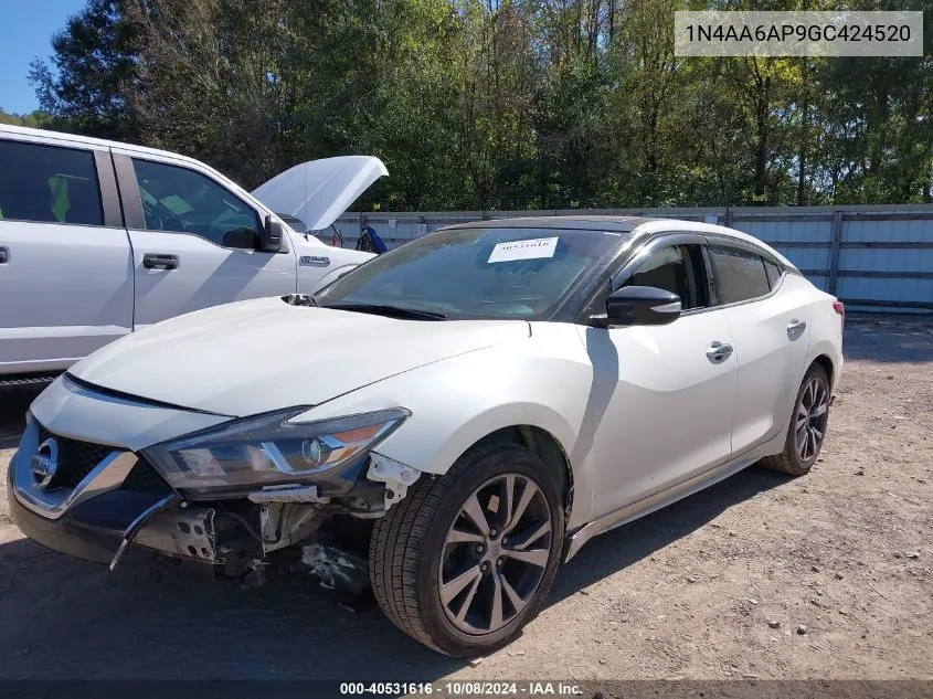 2016 Nissan Maxima 3.5 Sl VIN: 1N4AA6AP9GC424520 Lot: 40531616