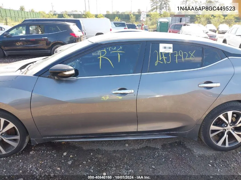 1N4AA6AP8GC449523 2016 Nissan Maxima 3.5 Sv