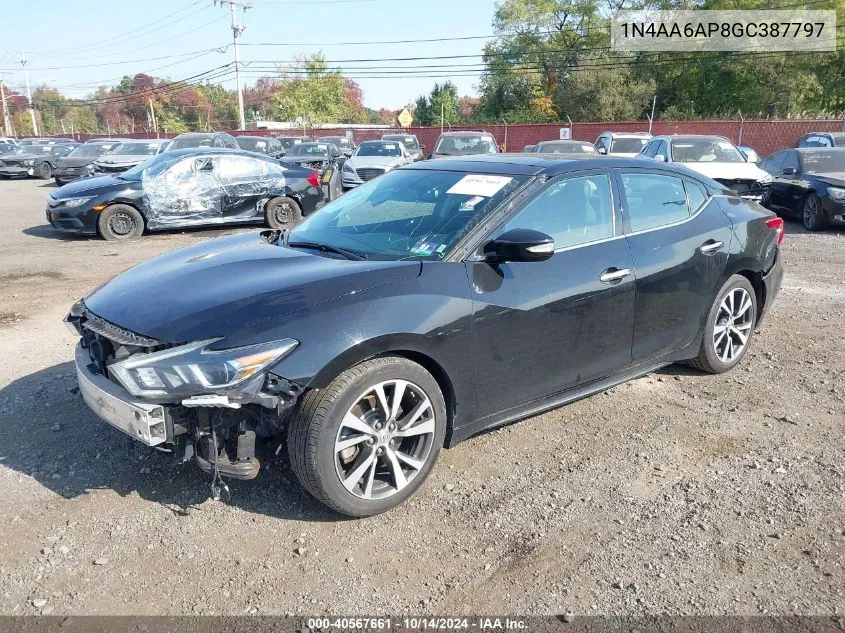 2016 Nissan Maxima 3.5 Sl VIN: 1N4AA6AP8GC387797 Lot: 40567661