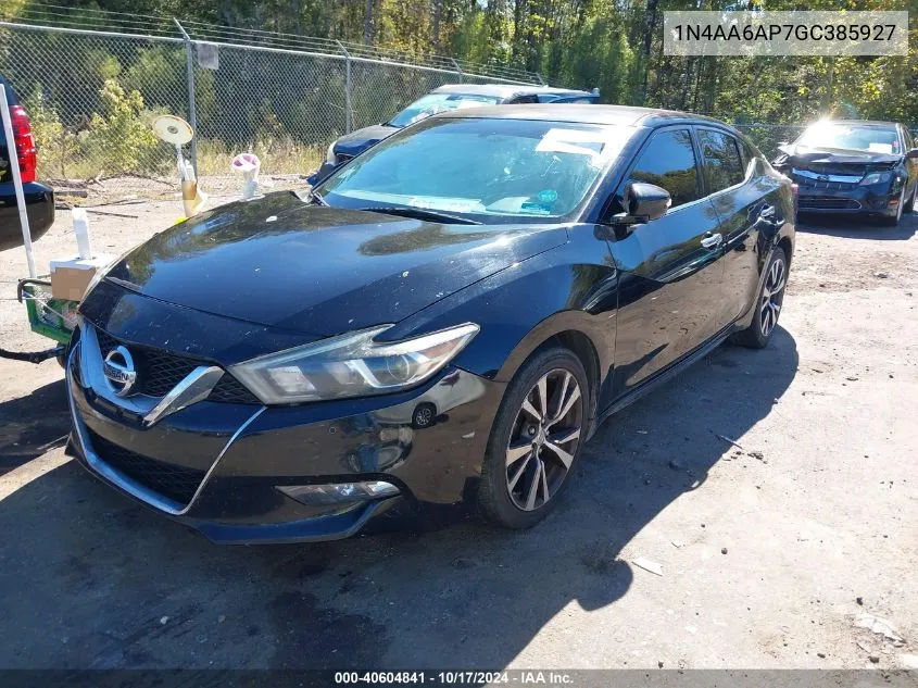 2016 Nissan Maxima 3.5 Sv VIN: 1N4AA6AP7GC385927 Lot: 40604841