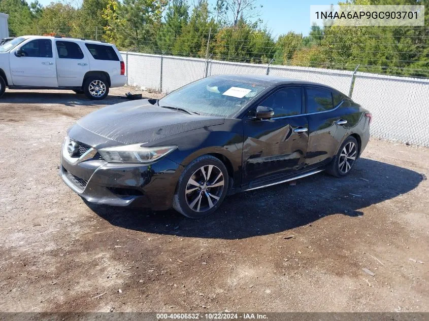 2016 Nissan Maxima 3.5 Platinum VIN: 1N4AA6AP9GC903701 Lot: 40606532