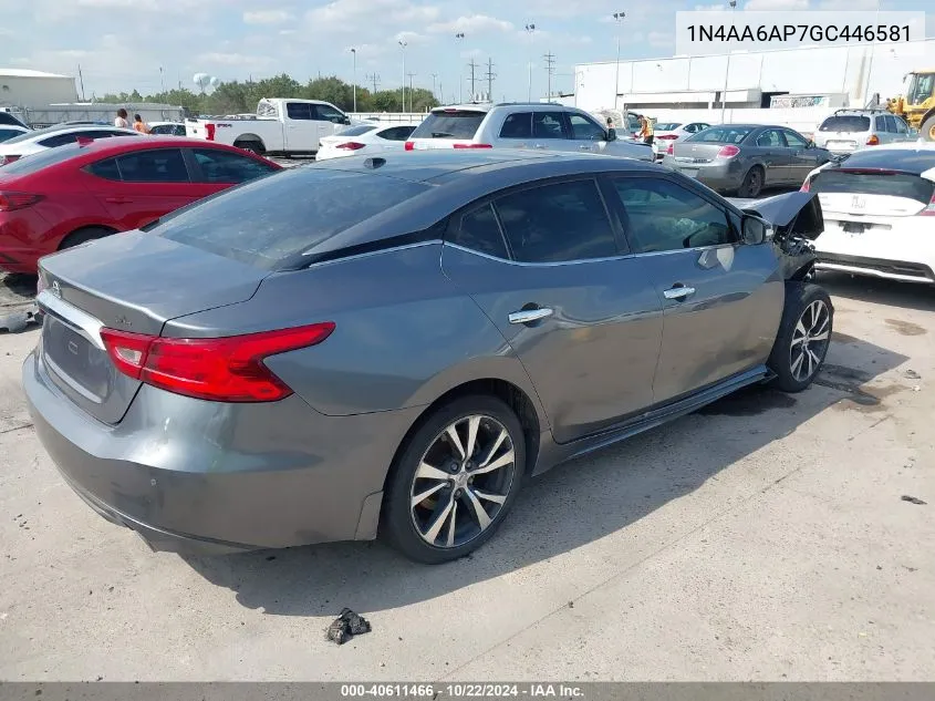 2016 Nissan Maxima 3.5 Sl VIN: 1N4AA6AP7GC446581 Lot: 40611466