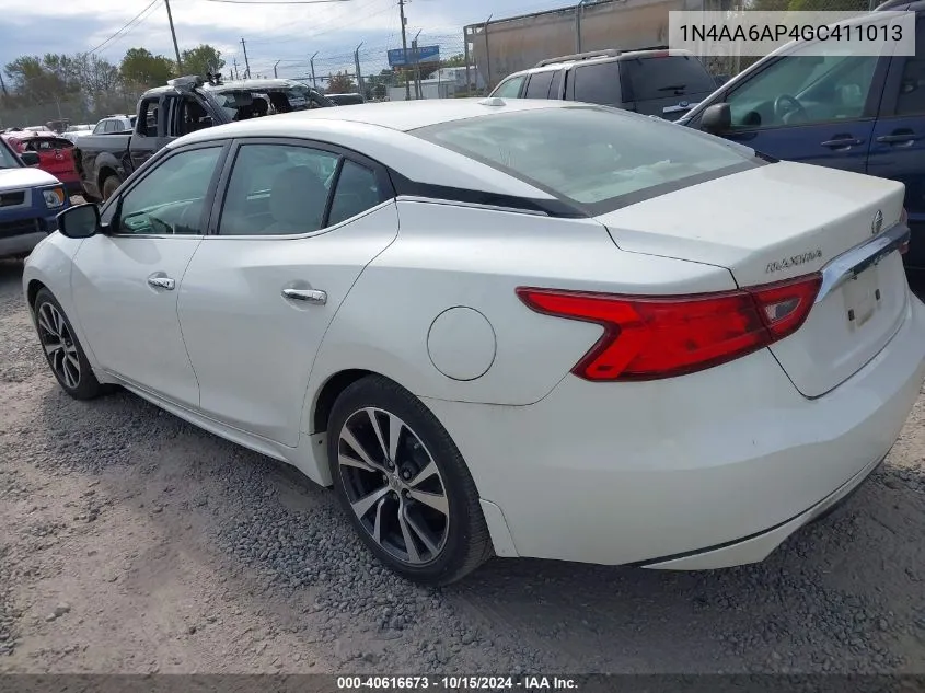 2016 Nissan Maxima 3.5 S VIN: 1N4AA6AP4GC411013 Lot: 40616673