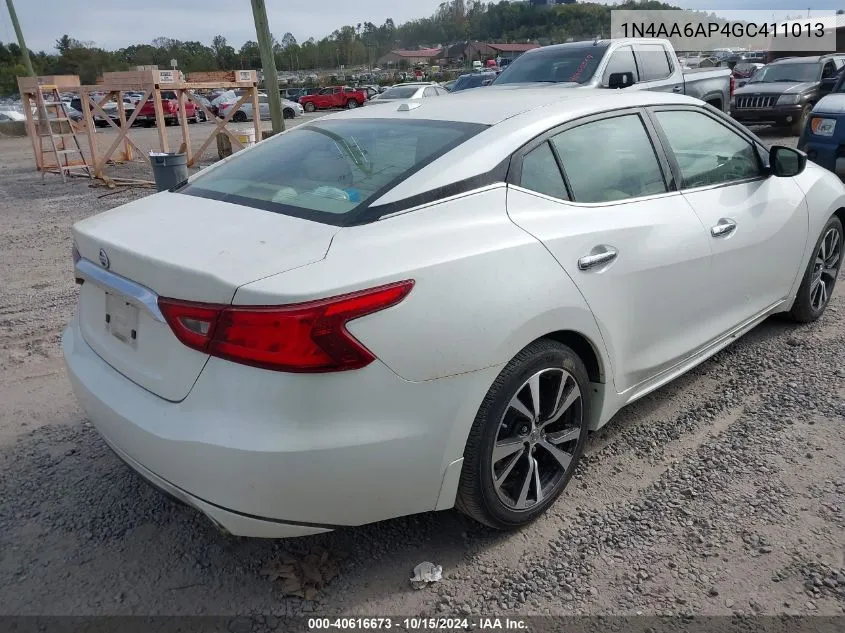 2016 Nissan Maxima 3.5 S VIN: 1N4AA6AP4GC411013 Lot: 40616673