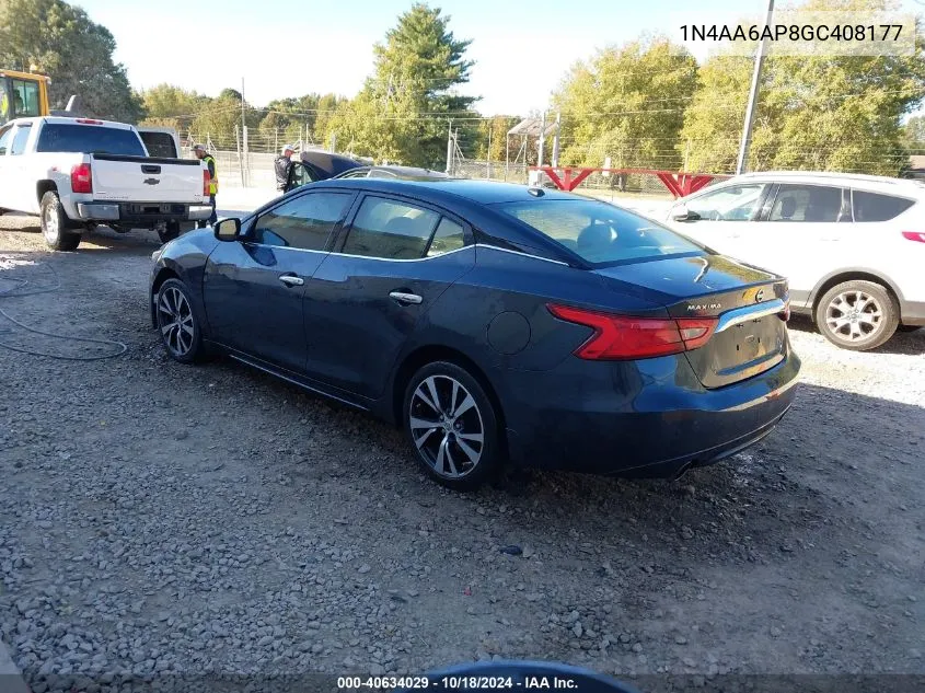 1N4AA6AP8GC408177 2016 Nissan Maxima 3.5 Sv