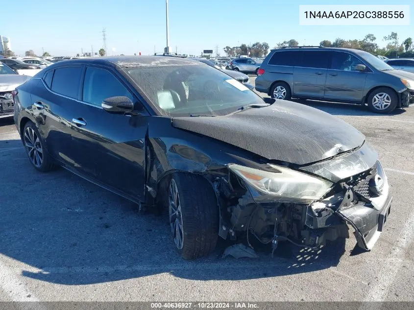 2016 Nissan Maxima 3.5 Sr VIN: 1N4AA6AP2GC388556 Lot: 40636927