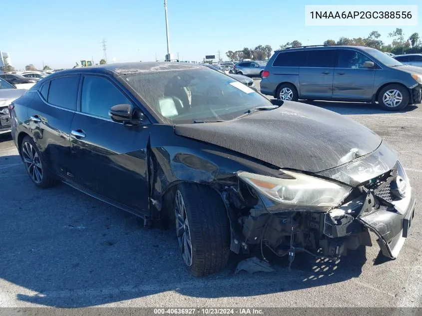 2016 Nissan Maxima 3.5 Sr VIN: 1N4AA6AP2GC388556 Lot: 40636927