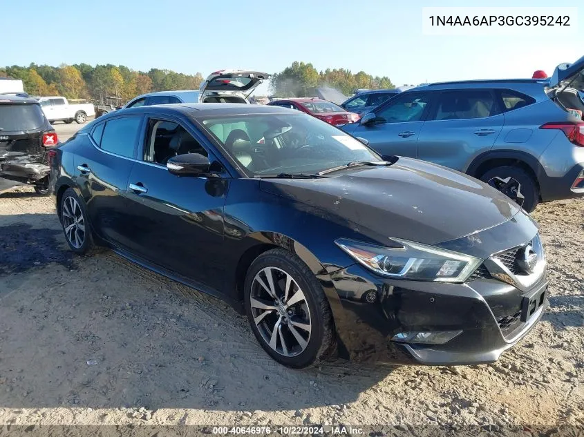 2016 Nissan Maxima 3.5 Platinum VIN: 1N4AA6AP3GC395242 Lot: 40646976