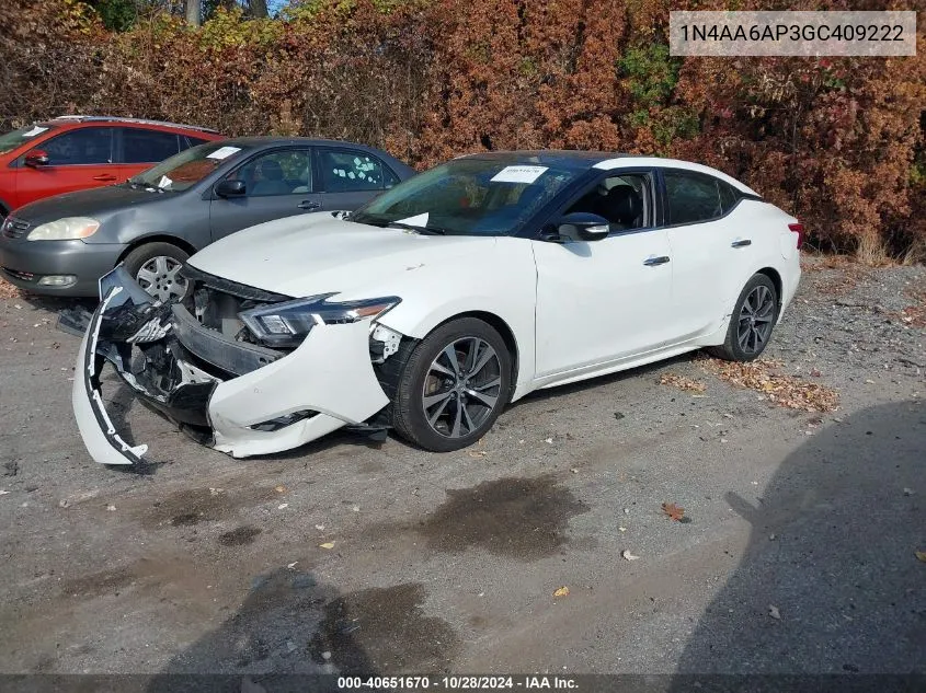 2016 Nissan Maxima 3.5 Sl VIN: 1N4AA6AP3GC409222 Lot: 40651670