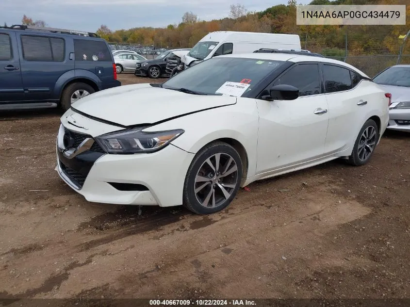 2016 Nissan Maxima 3.5 S VIN: 1N4AA6AP0GC434479 Lot: 40667009