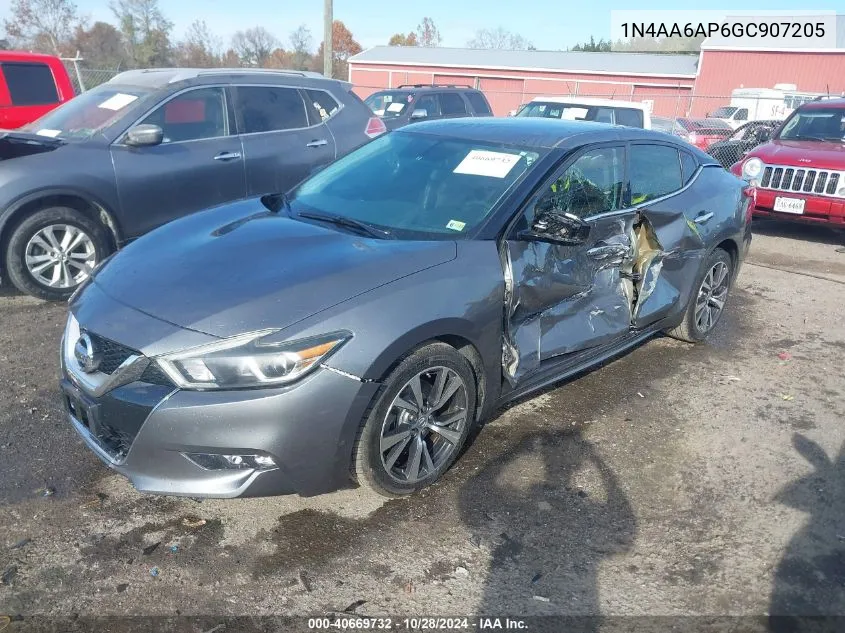 2016 Nissan Maxima 3.5 S VIN: 1N4AA6AP6GC907205 Lot: 40669732