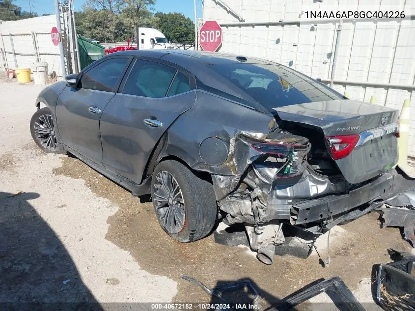 2016 Nissan Maxima 3.5 Sl VIN: 1N4AA6AP8GC404226 Lot: 40672182