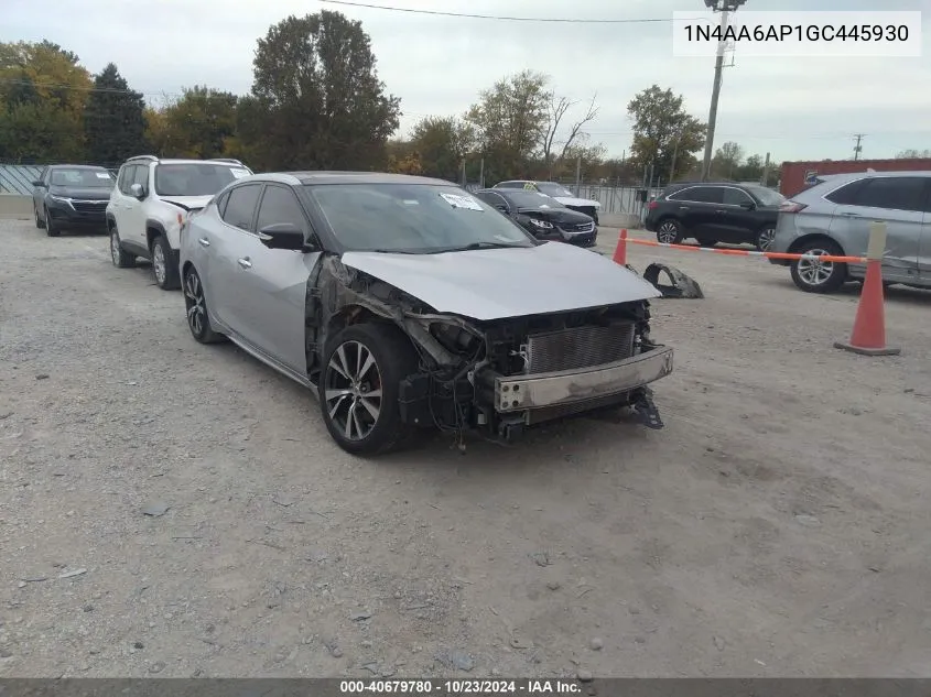 2016 Nissan Maxima 3.5 Platinum/3.5 S/3.5 Sl/3.5 Sr/3.5 Sv VIN: 1N4AA6AP1GC445930 Lot: 40679780