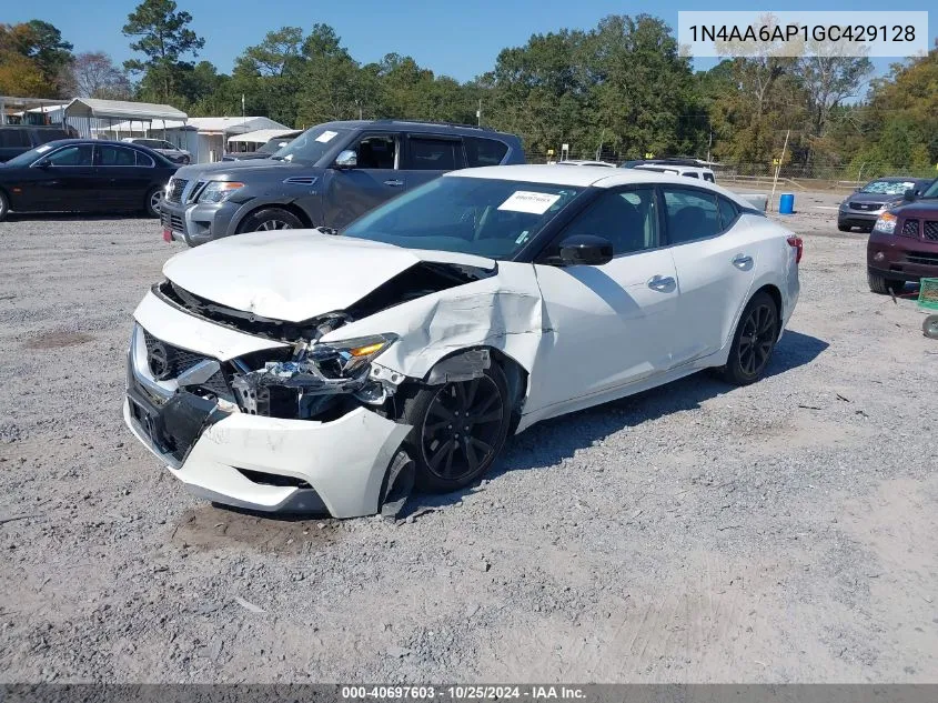 2016 Nissan Maxima 3.5 S VIN: 1N4AA6AP1GC429128 Lot: 40697603