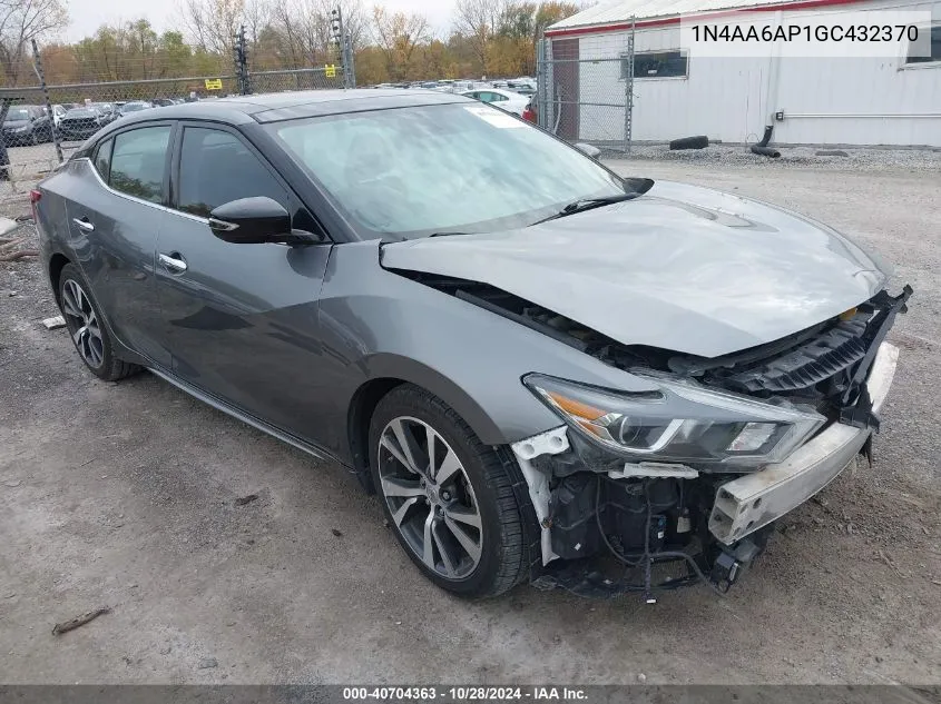 2016 Nissan Maxima 3.5 Sl VIN: 1N4AA6AP1GC432370 Lot: 40704363