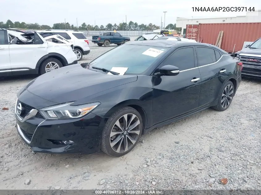 2016 Nissan Maxima 3.5 Sr VIN: 1N4AA6AP2GC397144 Lot: 40706712