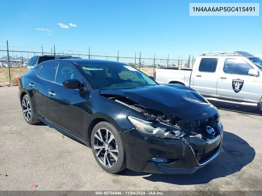 1N4AA6AP5GC415491 2016 Nissan Maxima 3.5 S