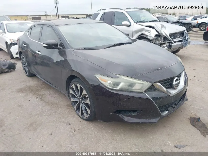 2016 Nissan Maxima 3.5 Sr VIN: 1N4AA6AP7GC392859 Lot: 40767958