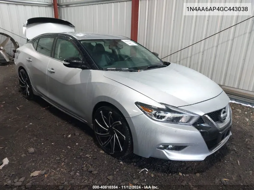 1N4AA6AP4GC443038 2016 Nissan Maxima 3.5 Platinum/3.5 S/3.5 Sl/3.5 Sr/3.5 Sv