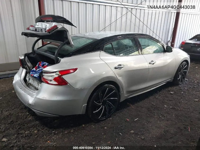 1N4AA6AP4GC443038 2016 Nissan Maxima 3.5 Platinum/3.5 S/3.5 Sl/3.5 Sr/3.5 Sv