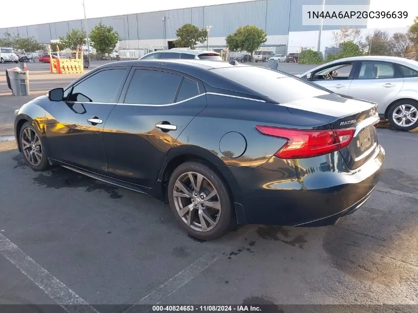 2016 Nissan Maxima 3.5 Platinum/3.5 S/3.5 Sl/3.5 Sr/3.5 Sv VIN: 1N4AA6AP2GC396639 Lot: 40824653