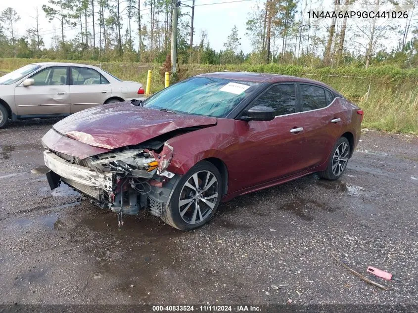 2016 Nissan Maxima 3.5 Platinum/3.5 S/3.5 Sl/3.5 Sr/3.5 Sv VIN: 1N4AA6AP9GC441026 Lot: 40833524