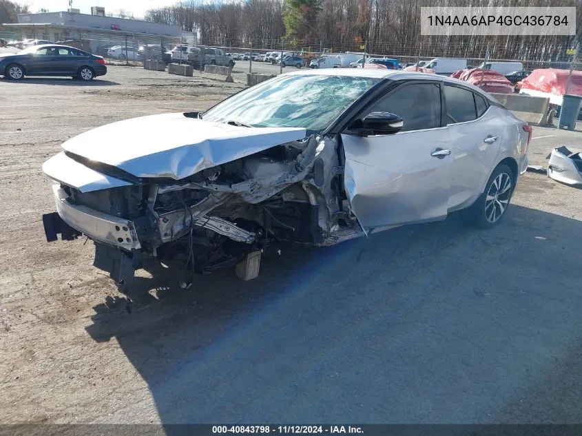 2016 Nissan Maxima 3.5 Sv VIN: 1N4AA6AP4GC436784 Lot: 40843798