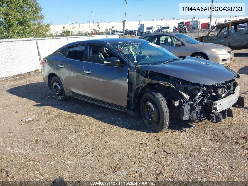 2016 Nissan Maxima 3.5 Sr VIN: 1N4AA6AP8GC438733 Lot: 40879112