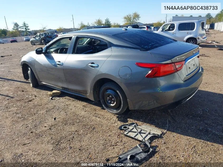 2016 Nissan Maxima 3.5 Sr VIN: 1N4AA6AP8GC438733 Lot: 40879112