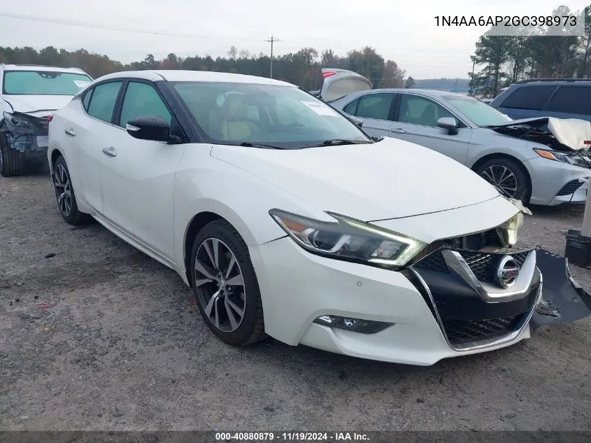 2016 Nissan Maxima 3.5 Sv VIN: 1N4AA6AP2GC398973 Lot: 40880879