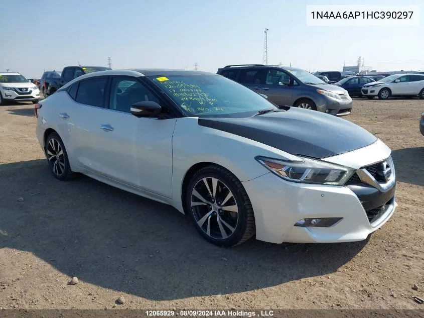 2017 Nissan Maxima 3.5S/Sv/Sl/Sr/Plat VIN: 1N4AA6AP1HC390297 Lot: 12065929