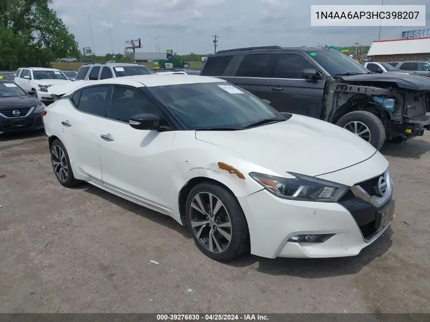 1N4AA6AP3HC398207 2017 Nissan Maxima 3.5 Sv