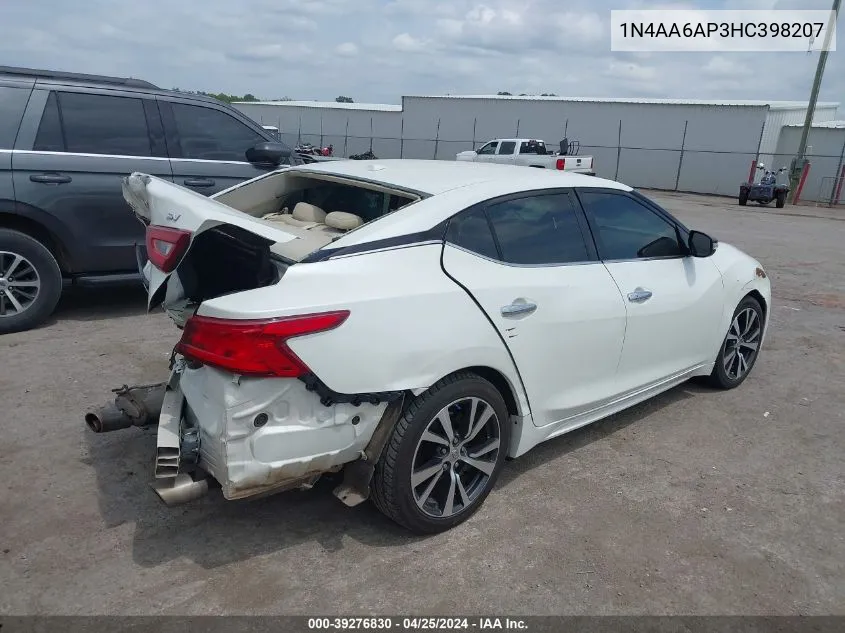 1N4AA6AP3HC398207 2017 Nissan Maxima 3.5 Sv