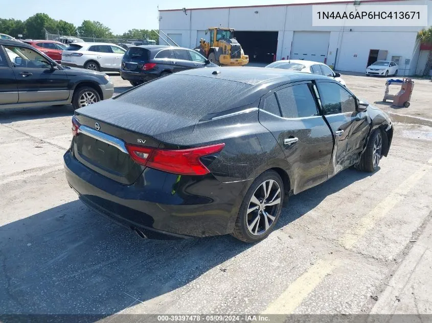 2017 Nissan Maxima 3.5 Sv VIN: 1N4AA6AP6HC413671 Lot: 39397478