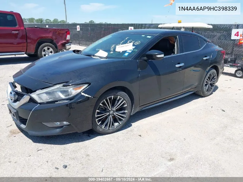 1N4AA6AP9HC398339 2017 Nissan Maxima 3.5 Sv