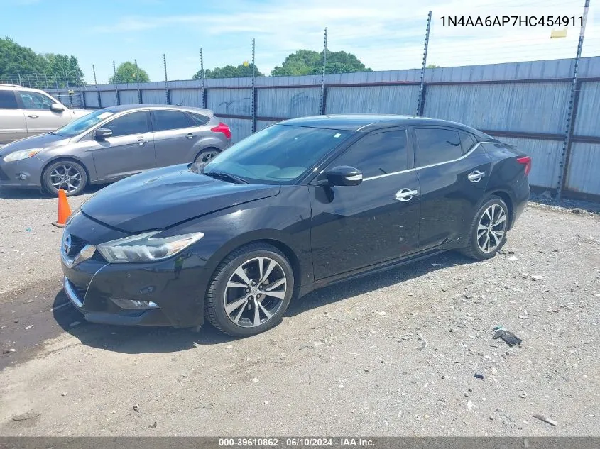 2017 Nissan Maxima 3.5 Sv VIN: 1N4AA6AP7HC454911 Lot: 39610862