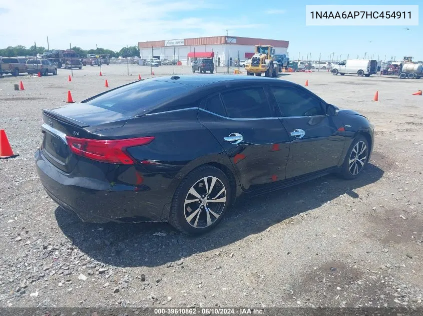 2017 Nissan Maxima 3.5 Sv VIN: 1N4AA6AP7HC454911 Lot: 39610862