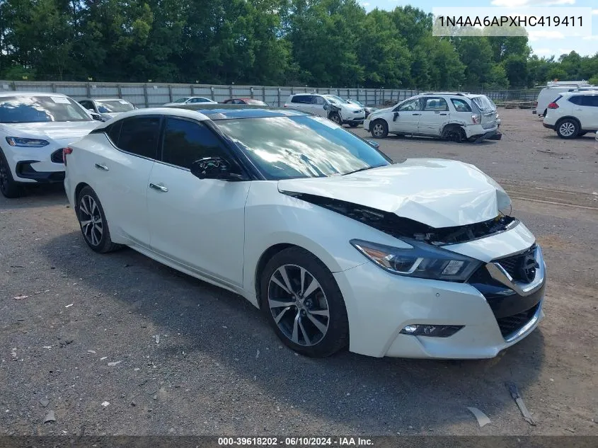 1N4AA6APXHC419411 2017 Nissan Maxima 3.5 Platinum