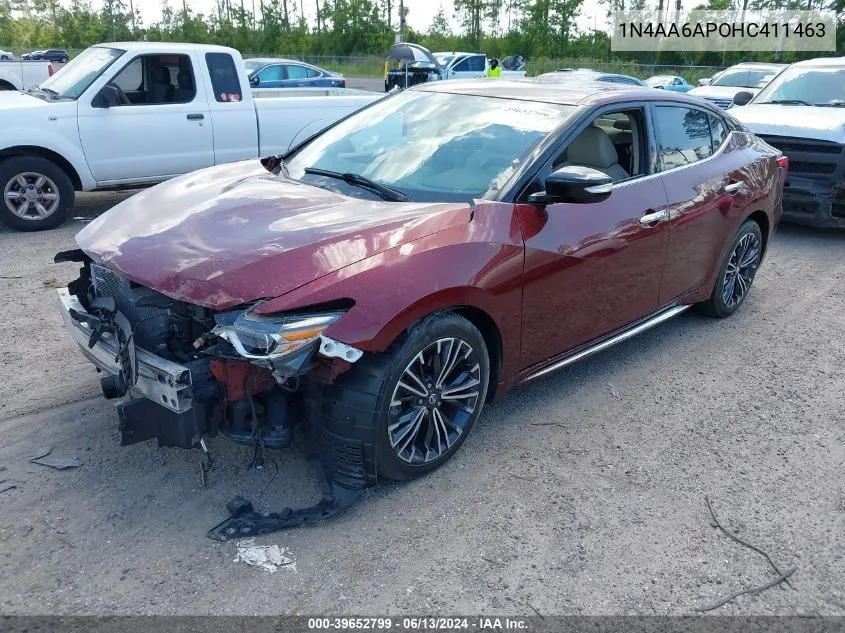 2017 Nissan Maxima 3.5 Sv VIN: 1N4AA6APOHC411463 Lot: 39652799