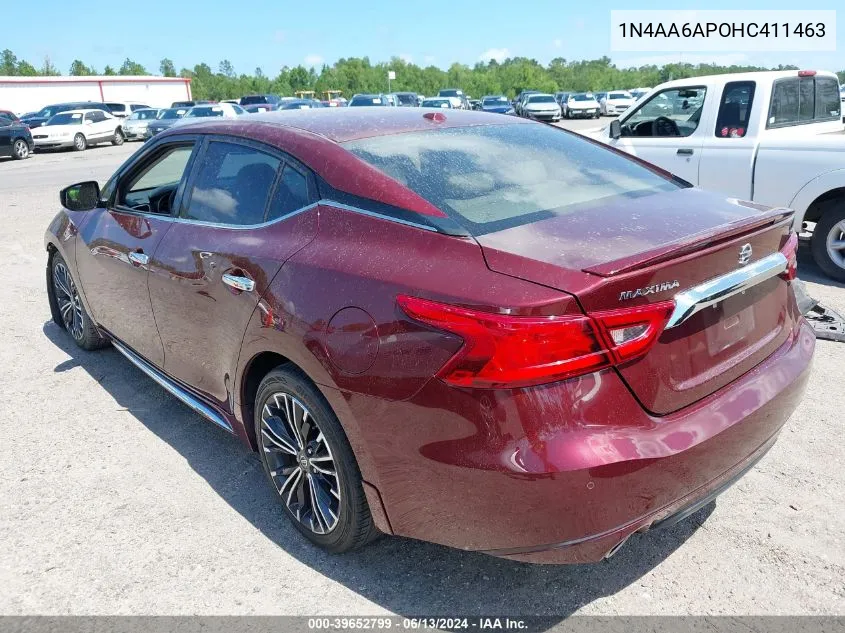 1N4AA6APOHC411463 2017 Nissan Maxima 3.5 Sv