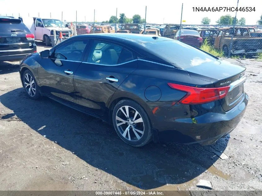 2017 Nissan Maxima 3.5 Platinum VIN: 1N4AA6AP7HC446534 Lot: 39807445