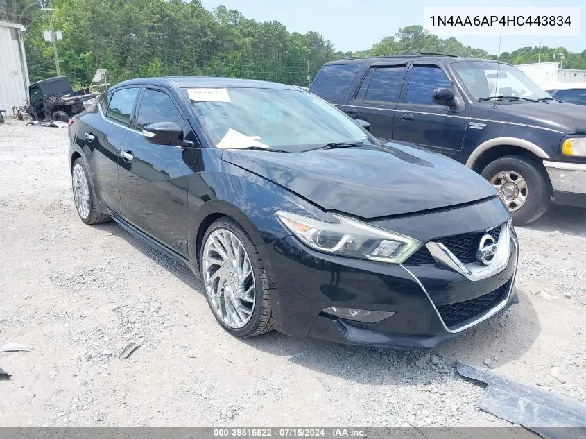 1N4AA6AP4HC443834 2017 Nissan Maxima 3.5 Sv