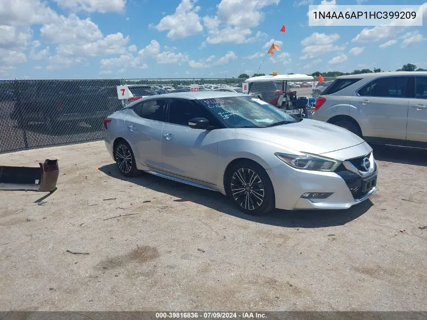 2017 Nissan Maxima 3.5 Sv VIN: 1N4AA6AP1HC399209 Lot: 39816836