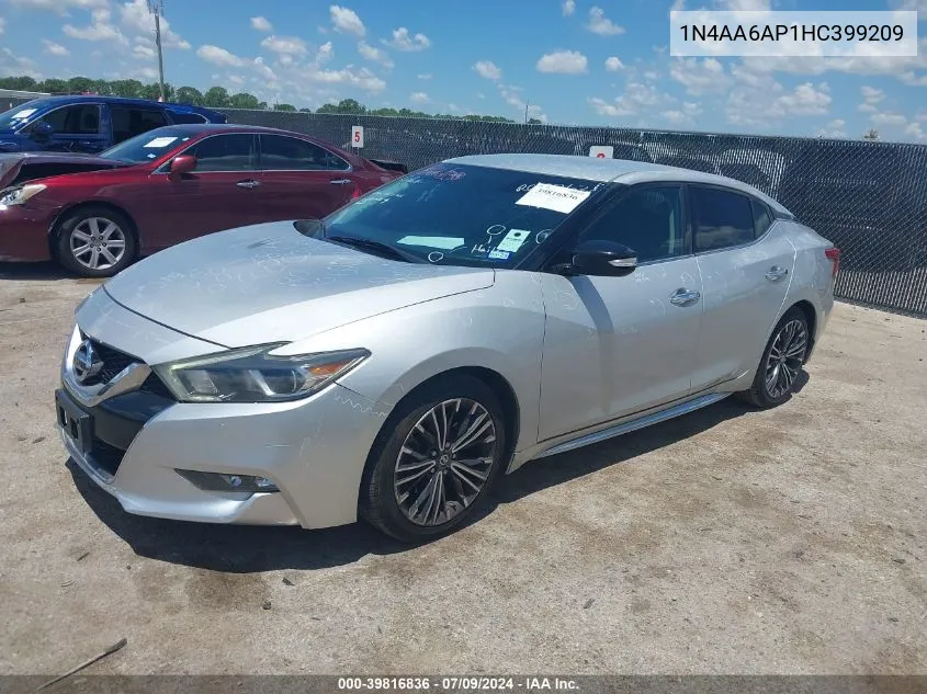 1N4AA6AP1HC399209 2017 Nissan Maxima 3.5 Sv