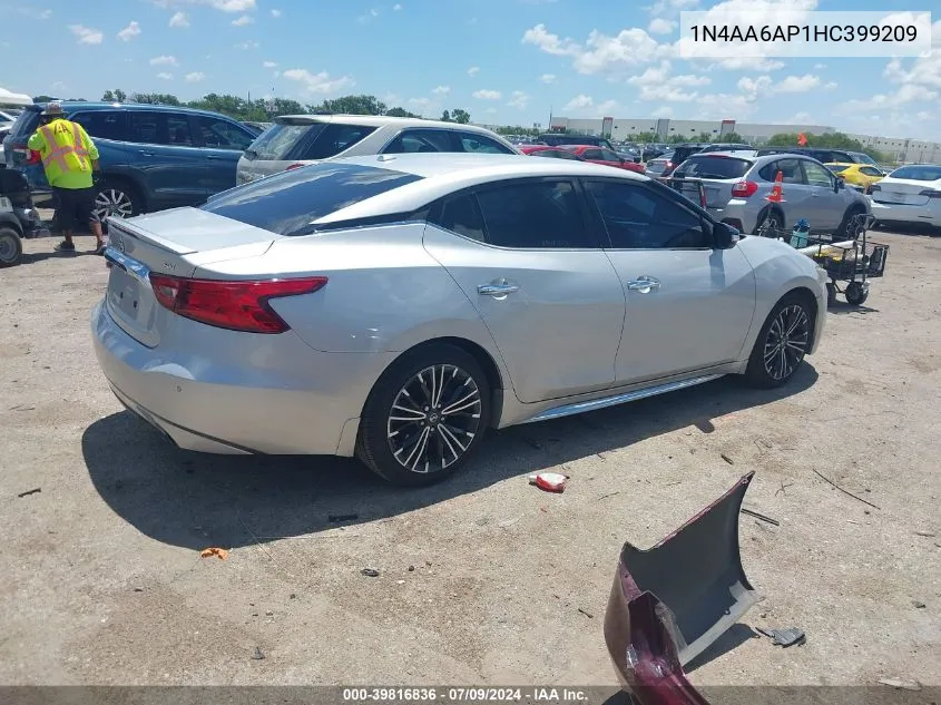 1N4AA6AP1HC399209 2017 Nissan Maxima 3.5 Sv